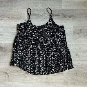 Apt. 9 Black and White Polka Dot Spaghetti Strap Cami